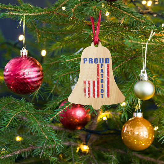 Patriot Christmas Wooden Ornament